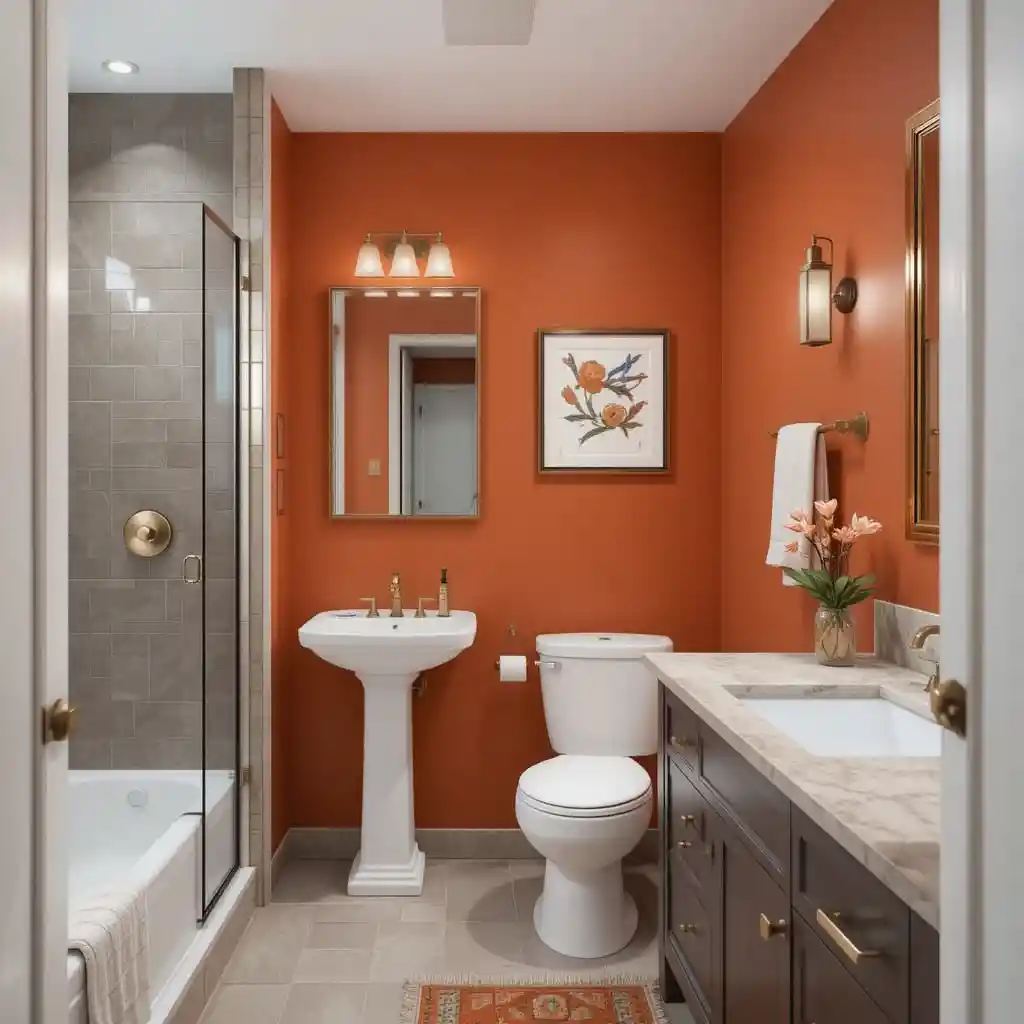Orange Bathroom Décor Ideas