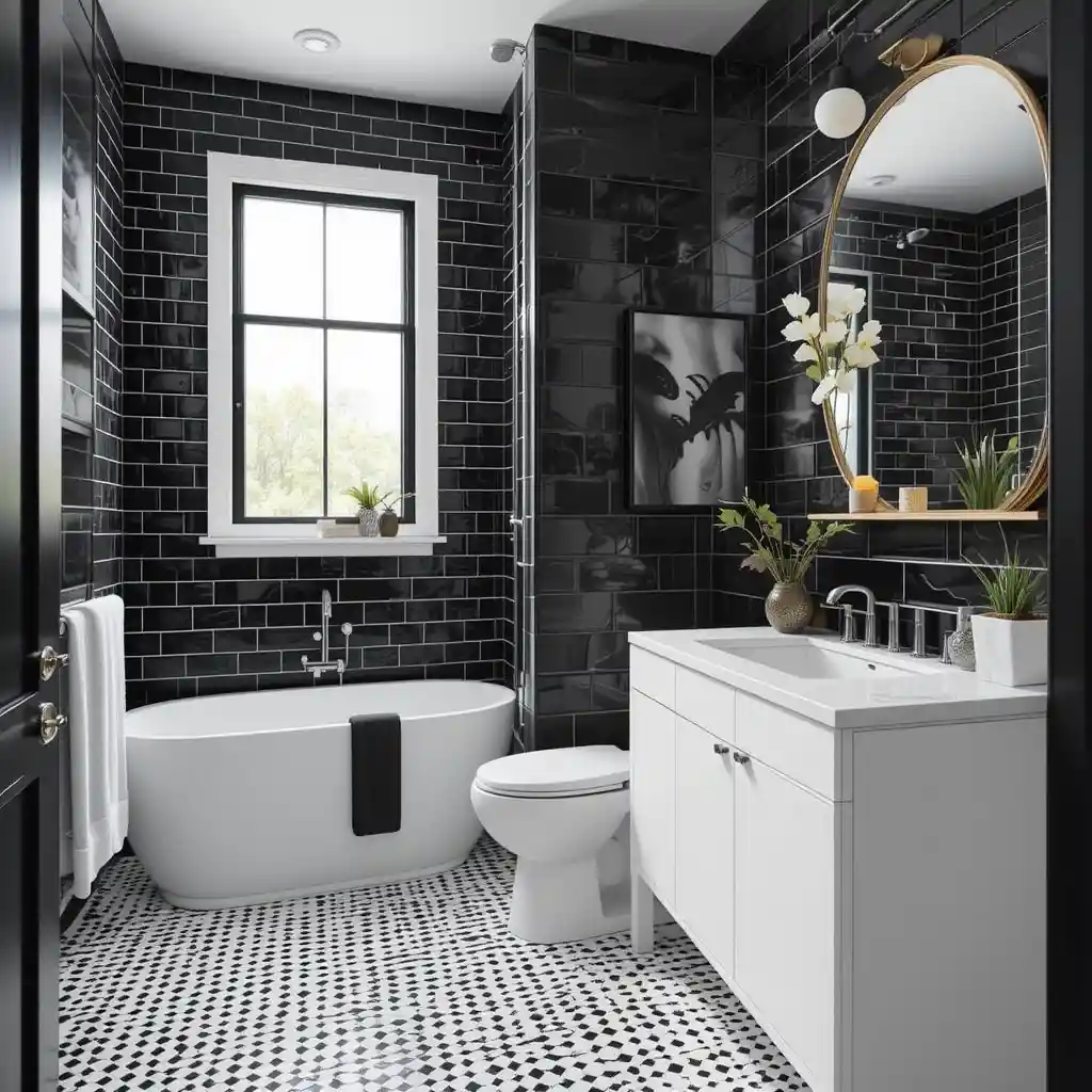 Black & White Bathroom Ideas