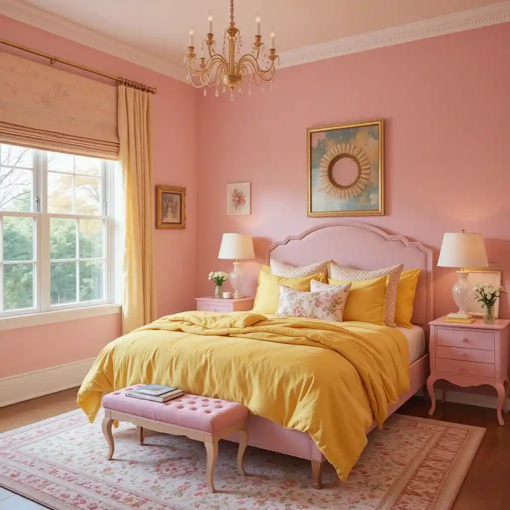 Yellow and Pink Bedroom Ideas