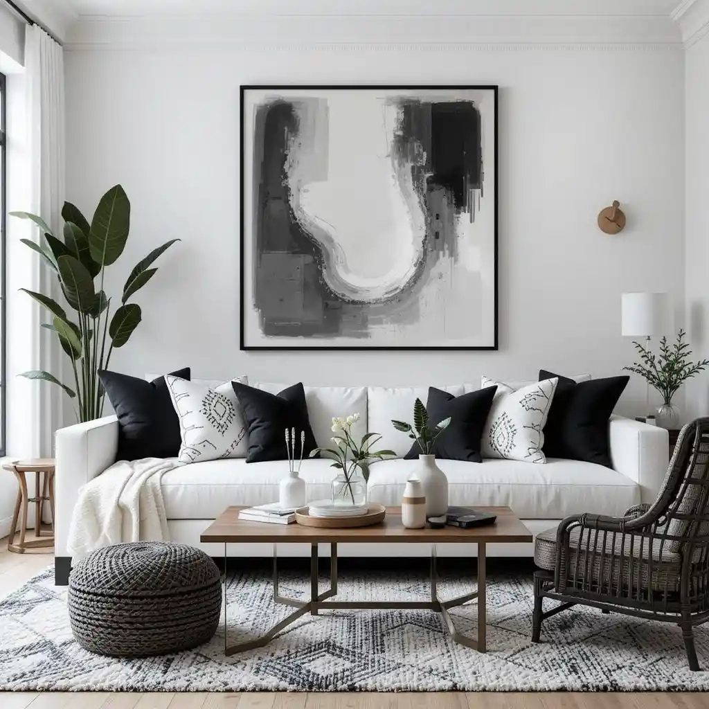 Black and White Living Room