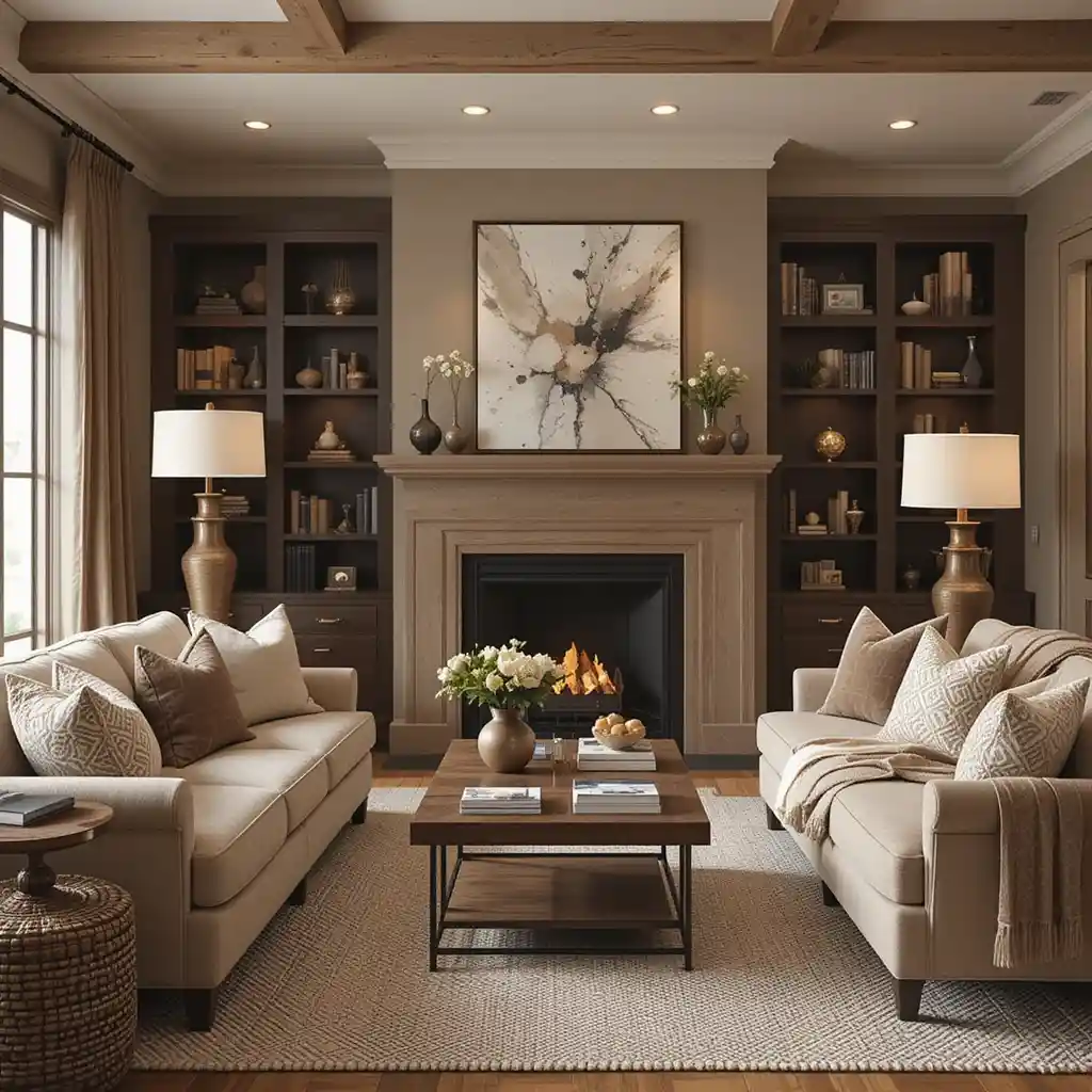 Brown Living Room