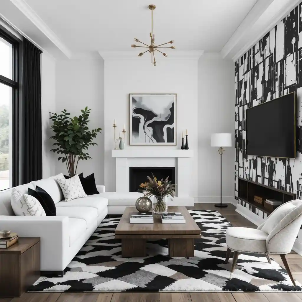 Black and White Living Room
