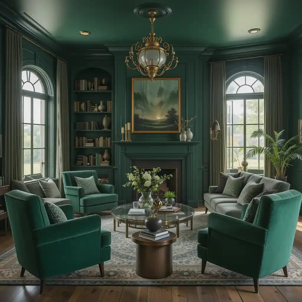 Green Living Room 