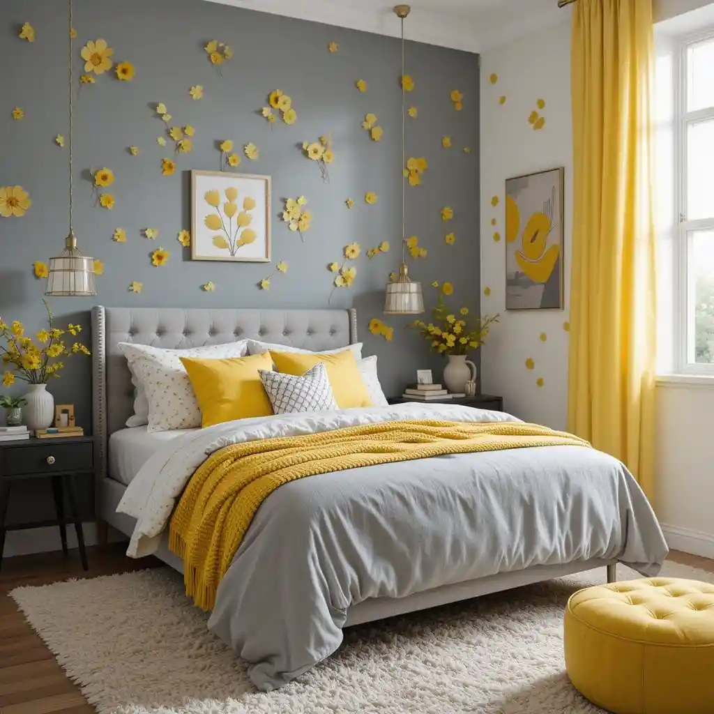 Bold Meets Calm: 22 Yellow and Grey Bedroom Ideas for a Perfectly Balanced Retreat
