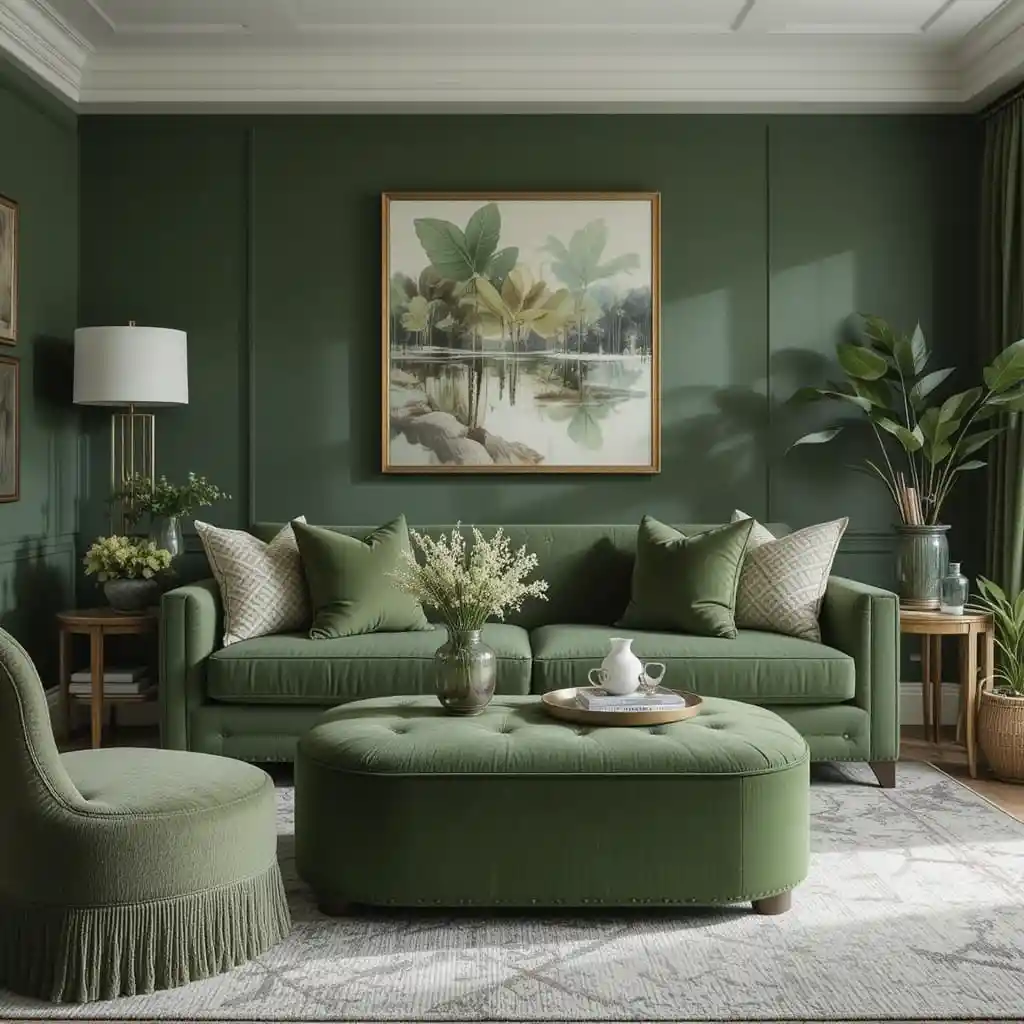 Green Living Room 