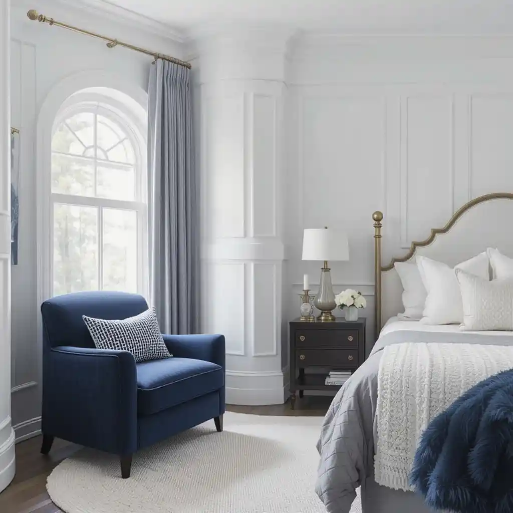  Navy and White Bedroom