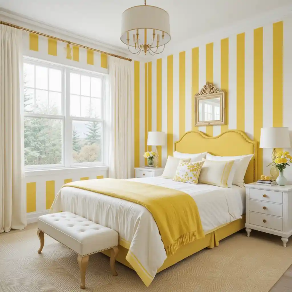 Yellow and White Bedroom