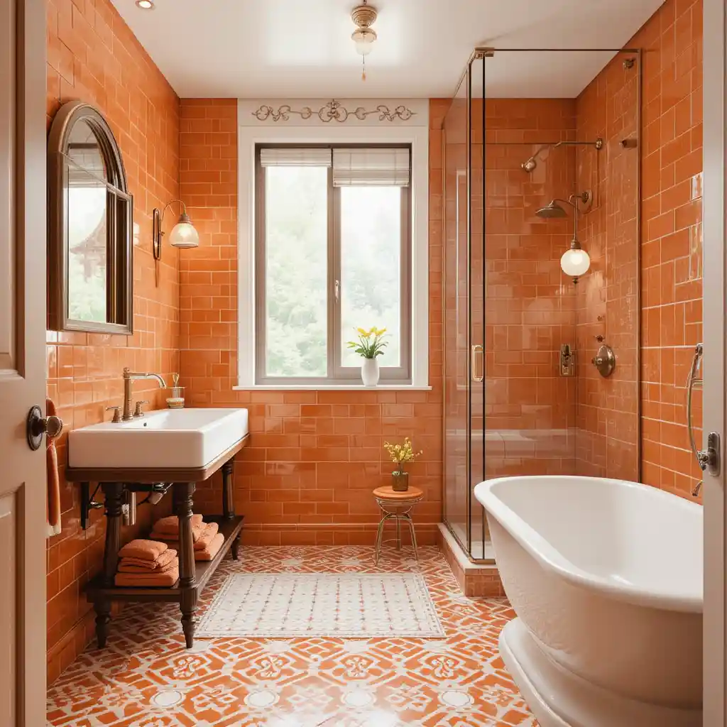 Orange Bathroom Décor Ideas