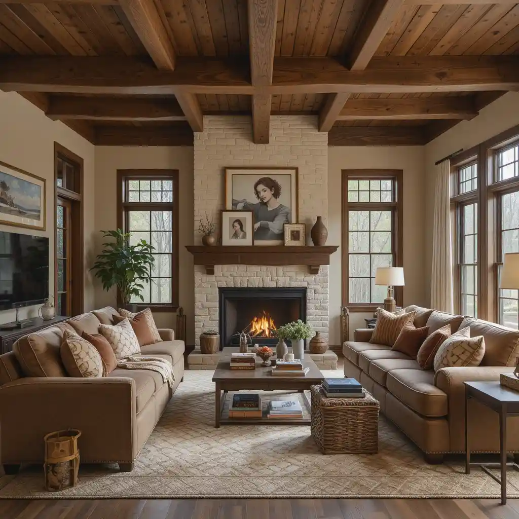 Brown Living Room