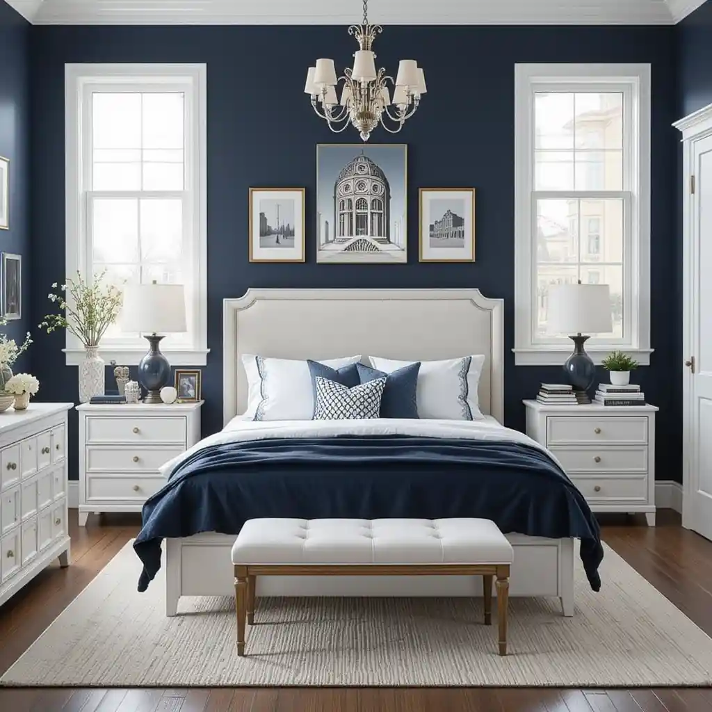 ⚓ “22 Navy and White Bedroom Ideas That Mix Classic Charm With Modern Style”