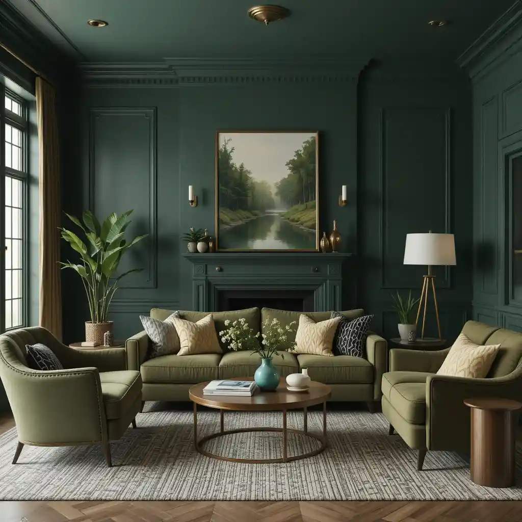 Green Living Room 