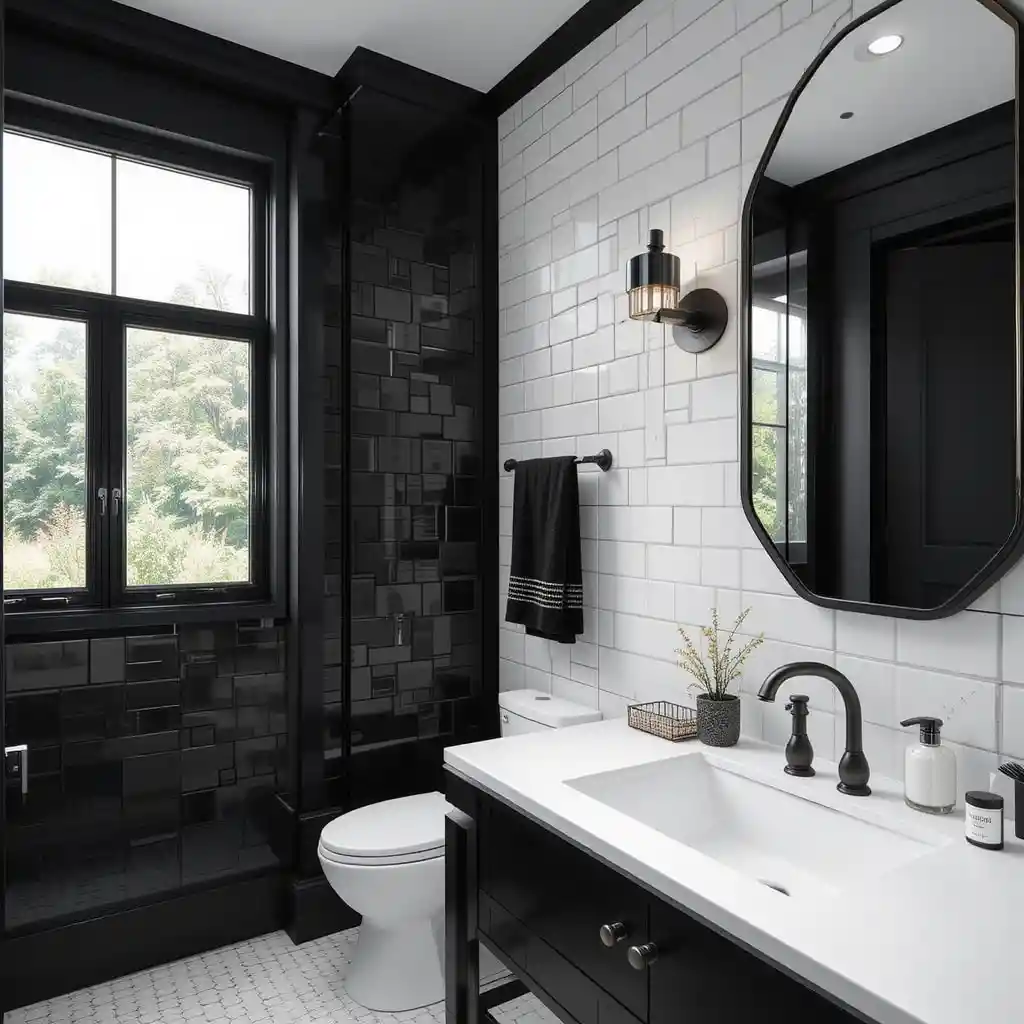 Black & White Bathroom Ideas