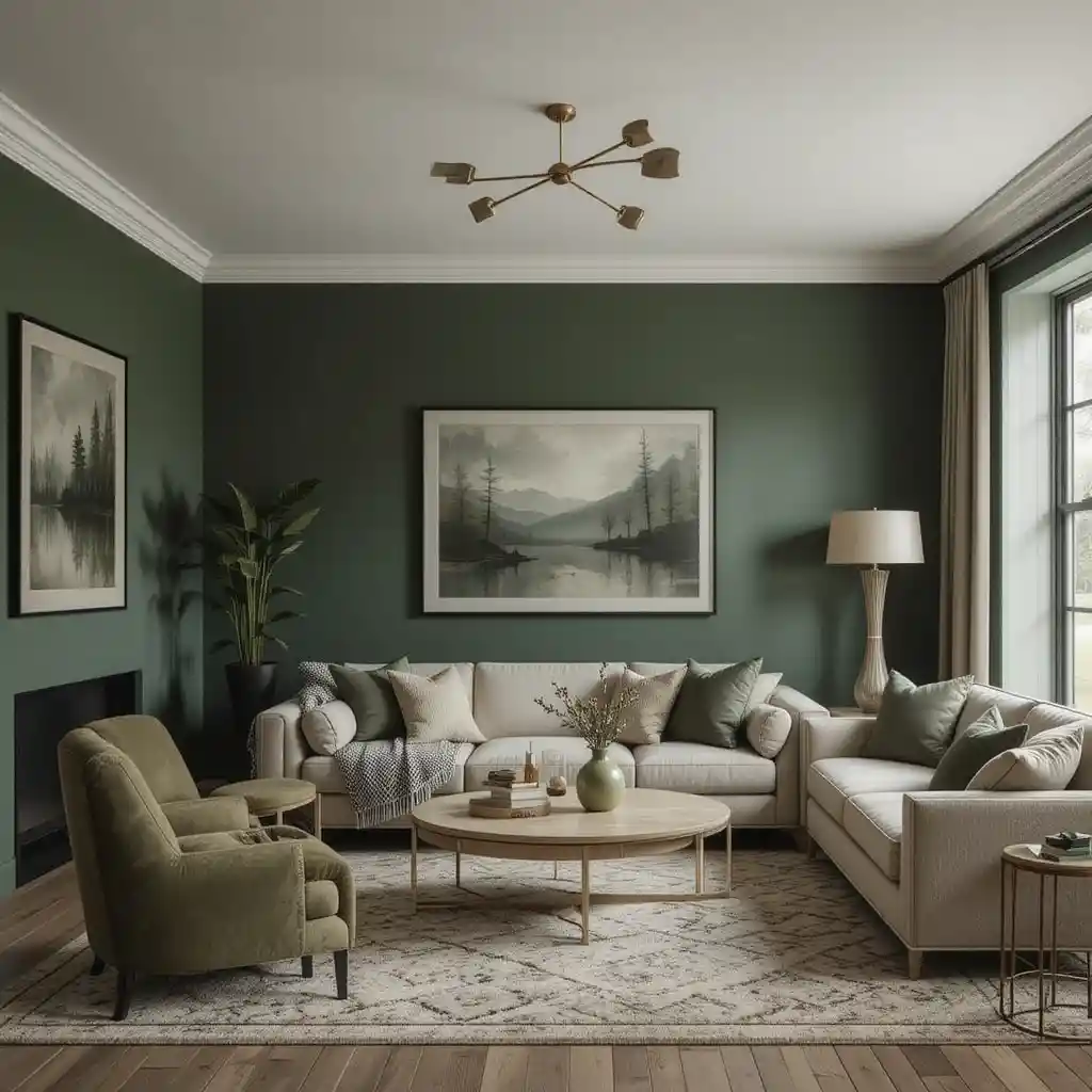Green Living Room 