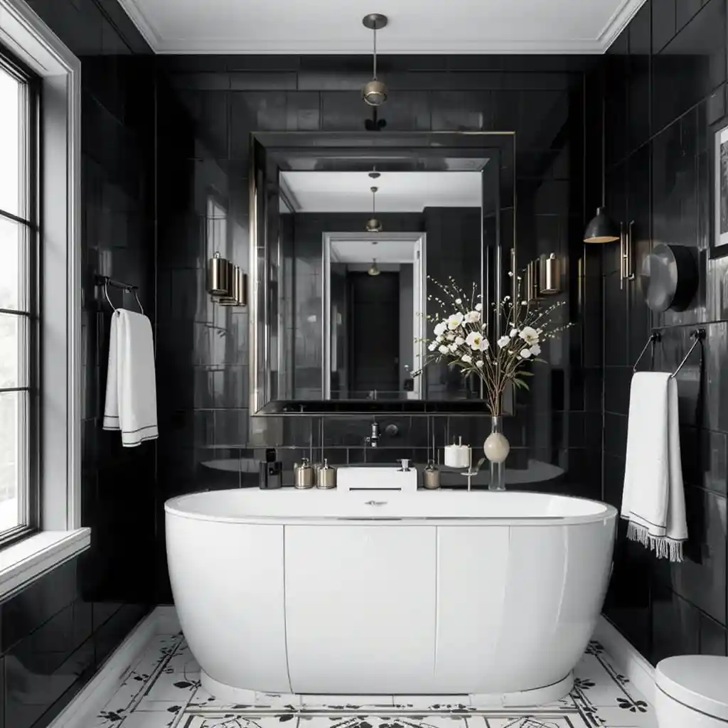 Black & White Bathroom Ideas