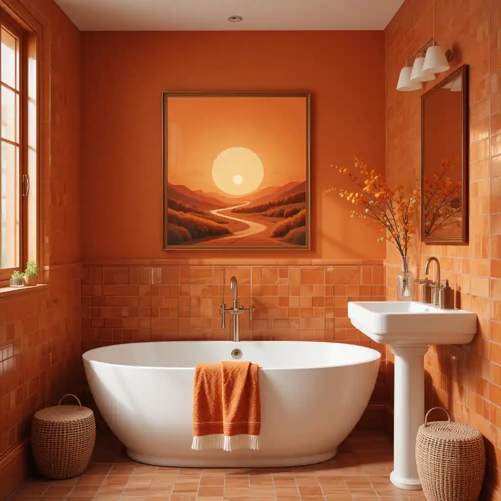 Orange Bathroom Décor Ideas