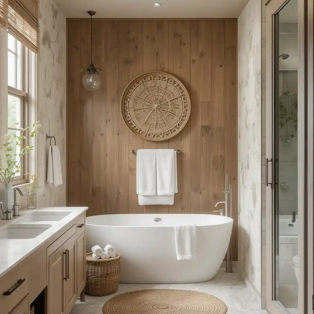 Natural Elements in Bathroom