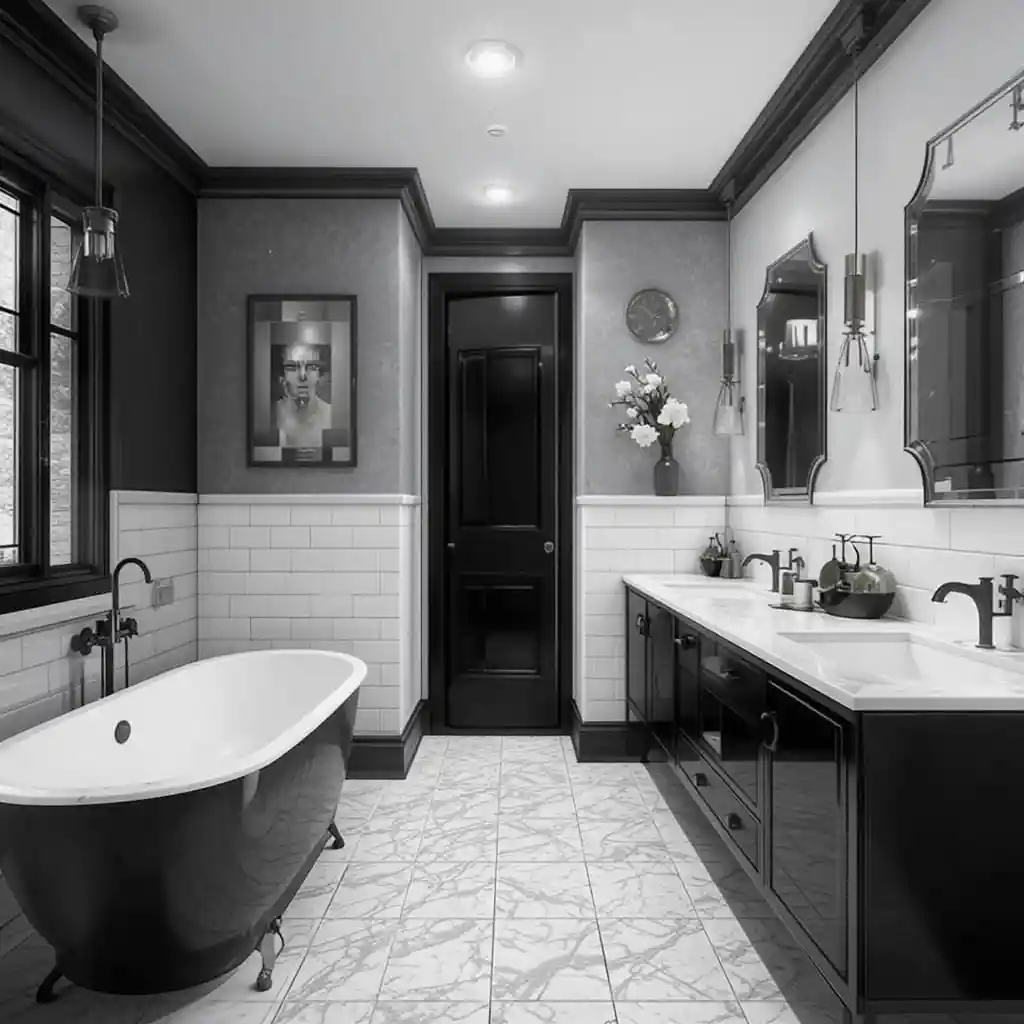 Black & White Bathroom Ideas