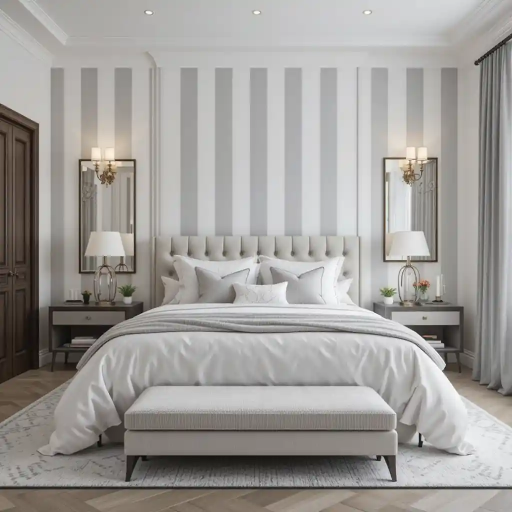 White and Grey Bedroom