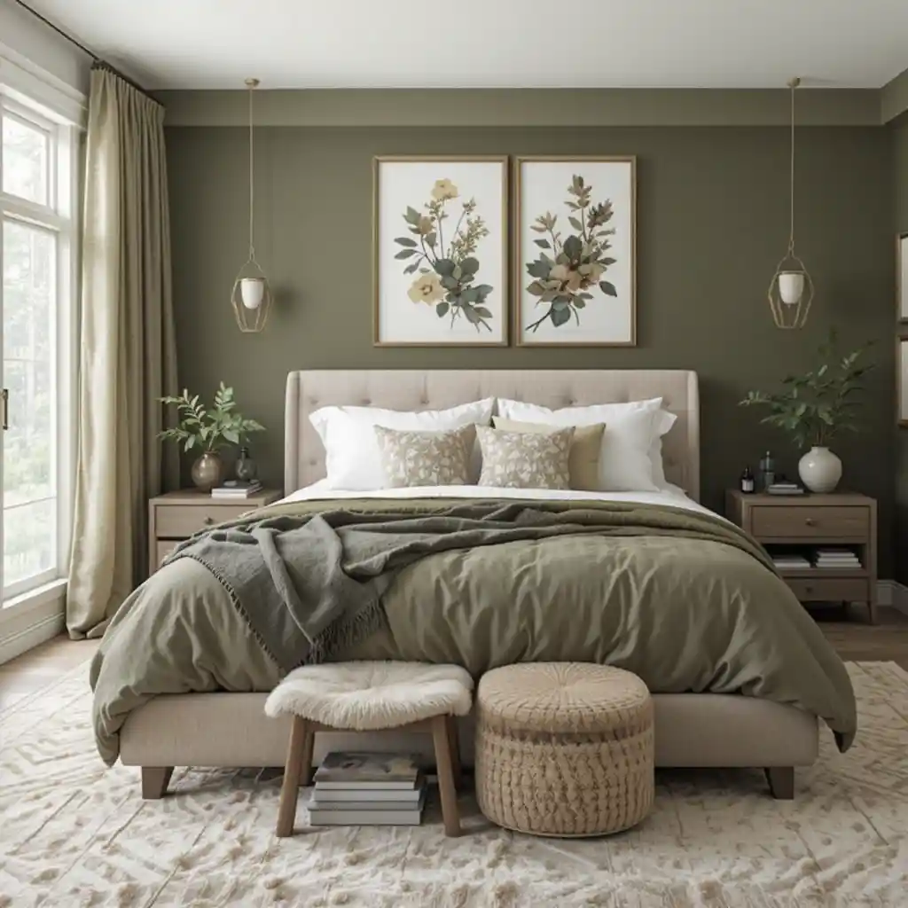  Olive Bedroom Ideas