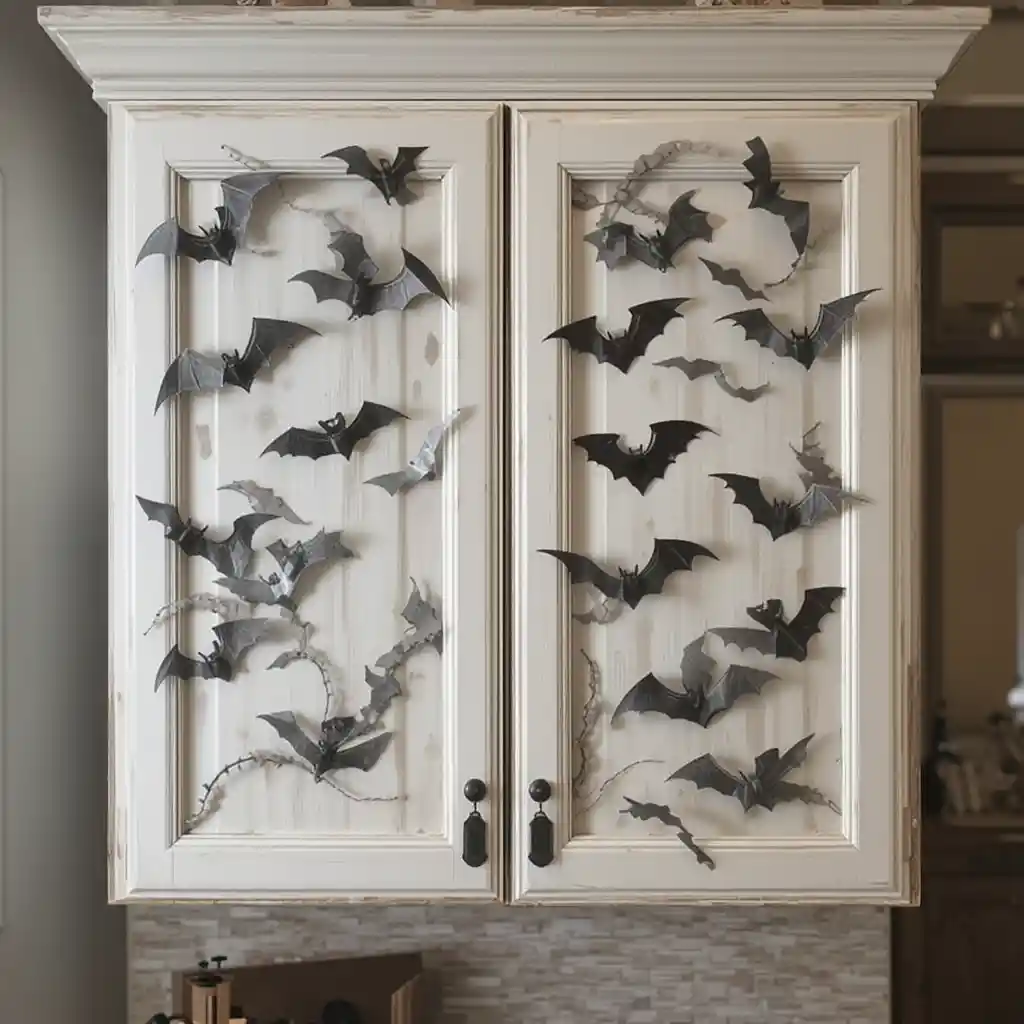 Halloween Cabinet Decor Ideas