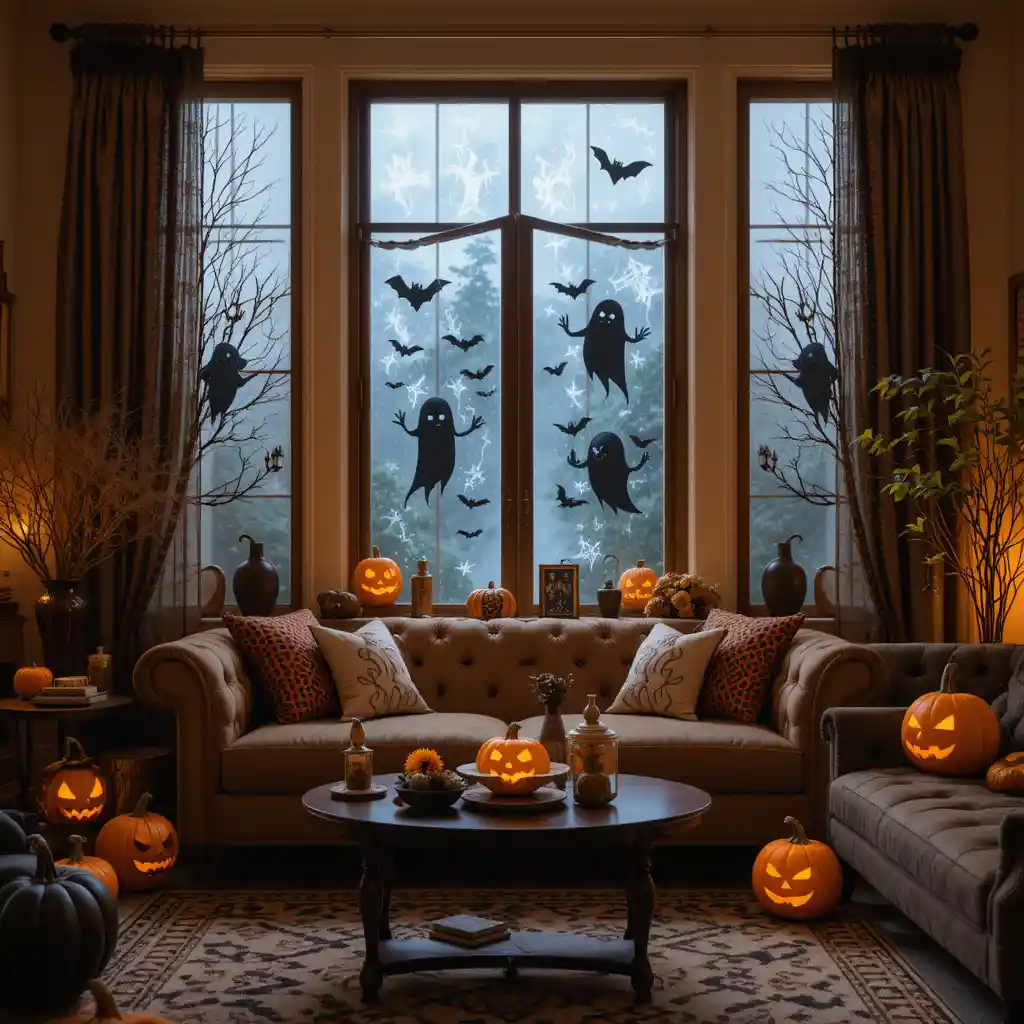 22 Hauntingly Gorgeous Halloween Living Room Decor Ideas to Give Your Home a Spooky Makeover