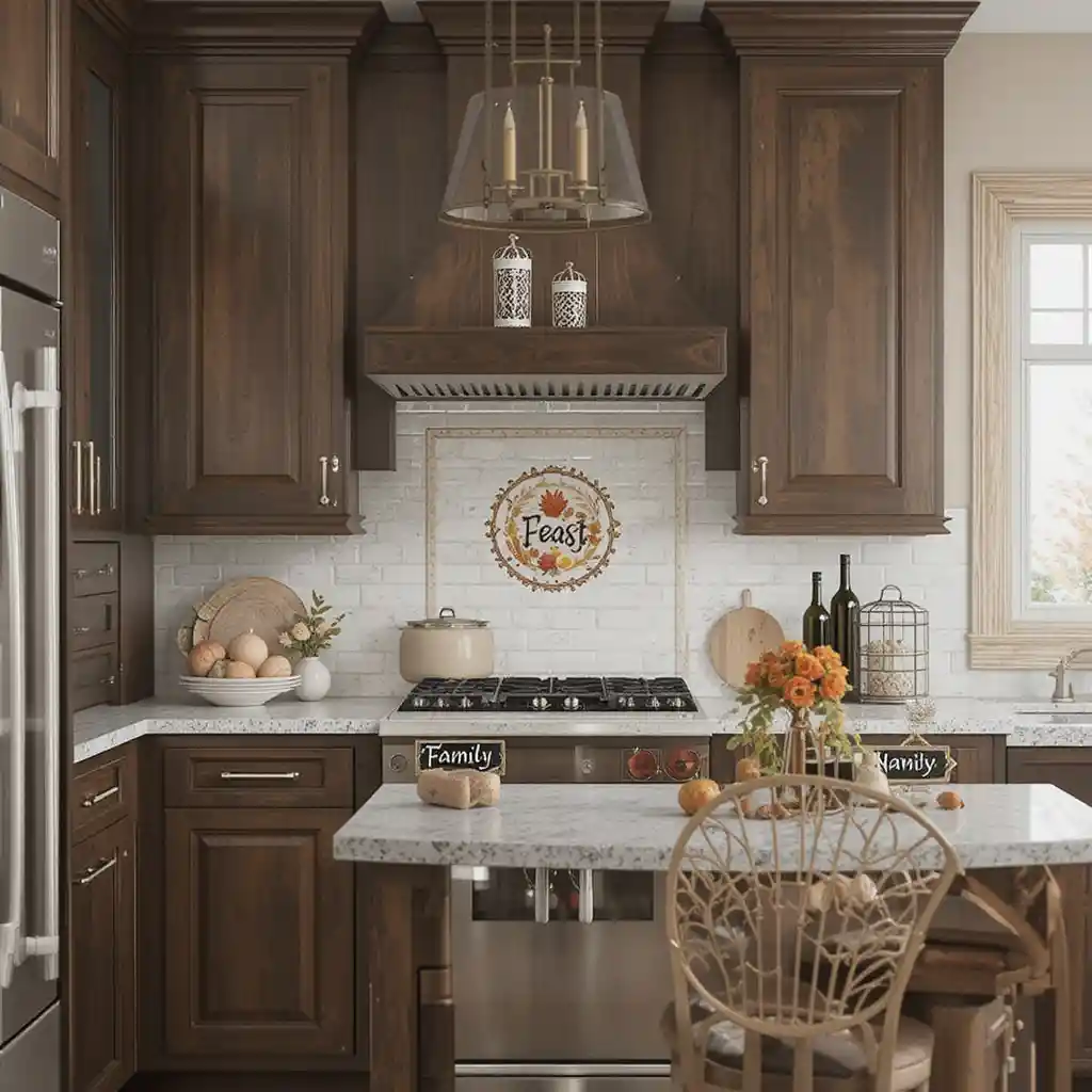 Thanksgiving Kitchen Cabinet Décor