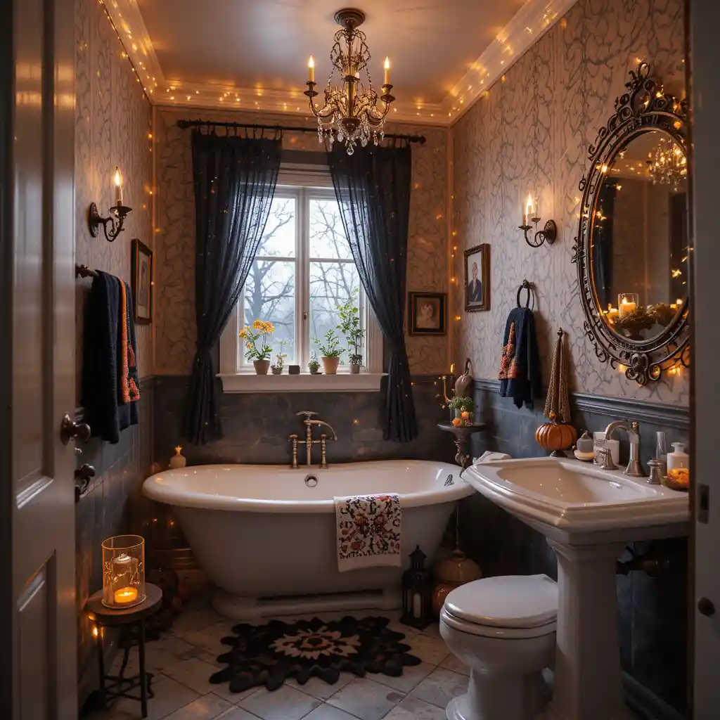 22 Spooky & Stylish Bathroom Decorating Ideas for Halloween That Will Thrill Your Guests
