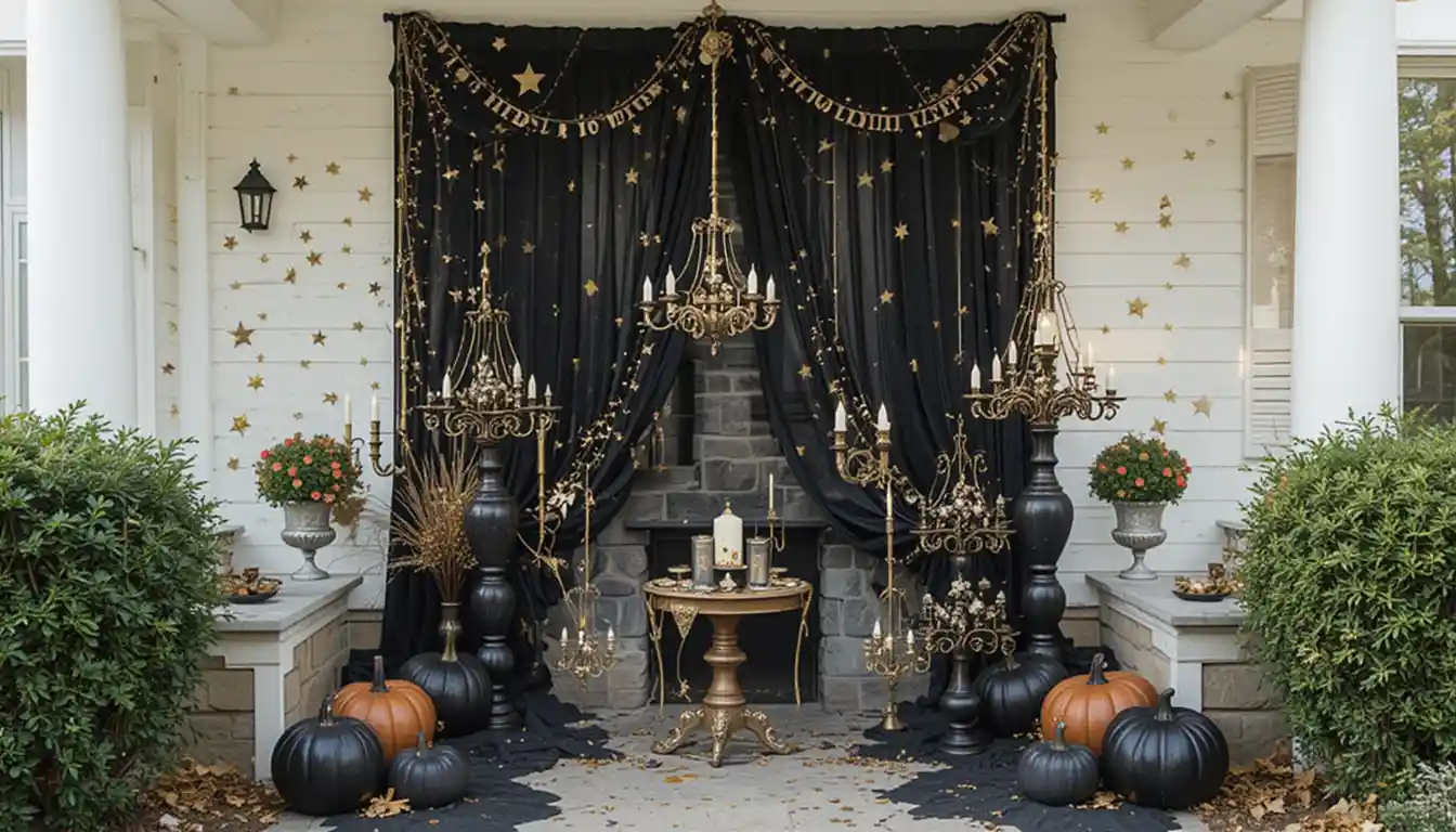 Gold n Black Halloween Décor Ideas