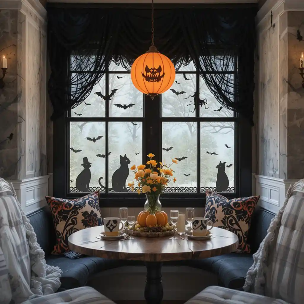 22 Spooktacular Halloween Breakfast Nook Decor Ideas to Start Your Day with a Fright