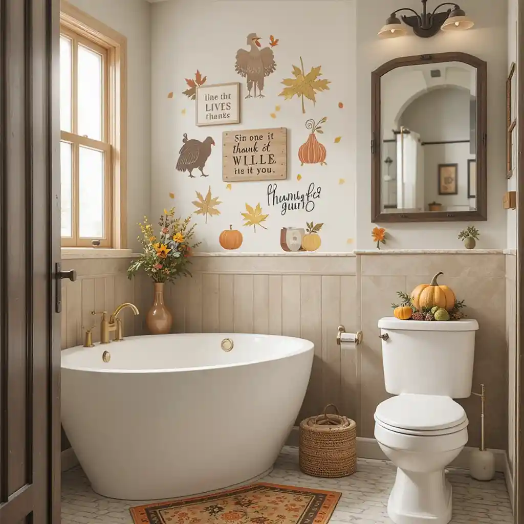 22 Thanksgiving Bathroom Décor Ideas That Add Festive Charm to Your Home