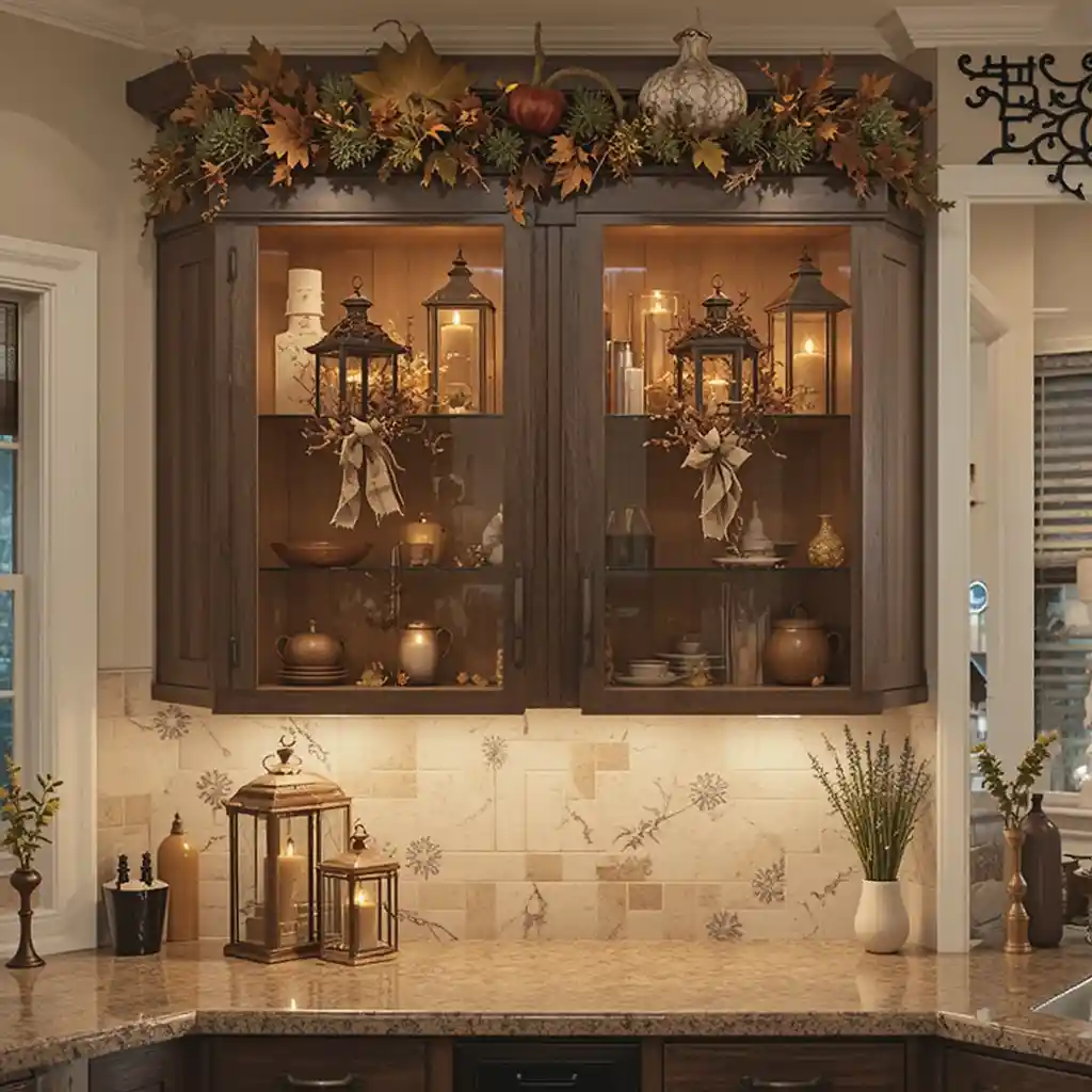 Thanksgiving Kitchen Cabinet Décor