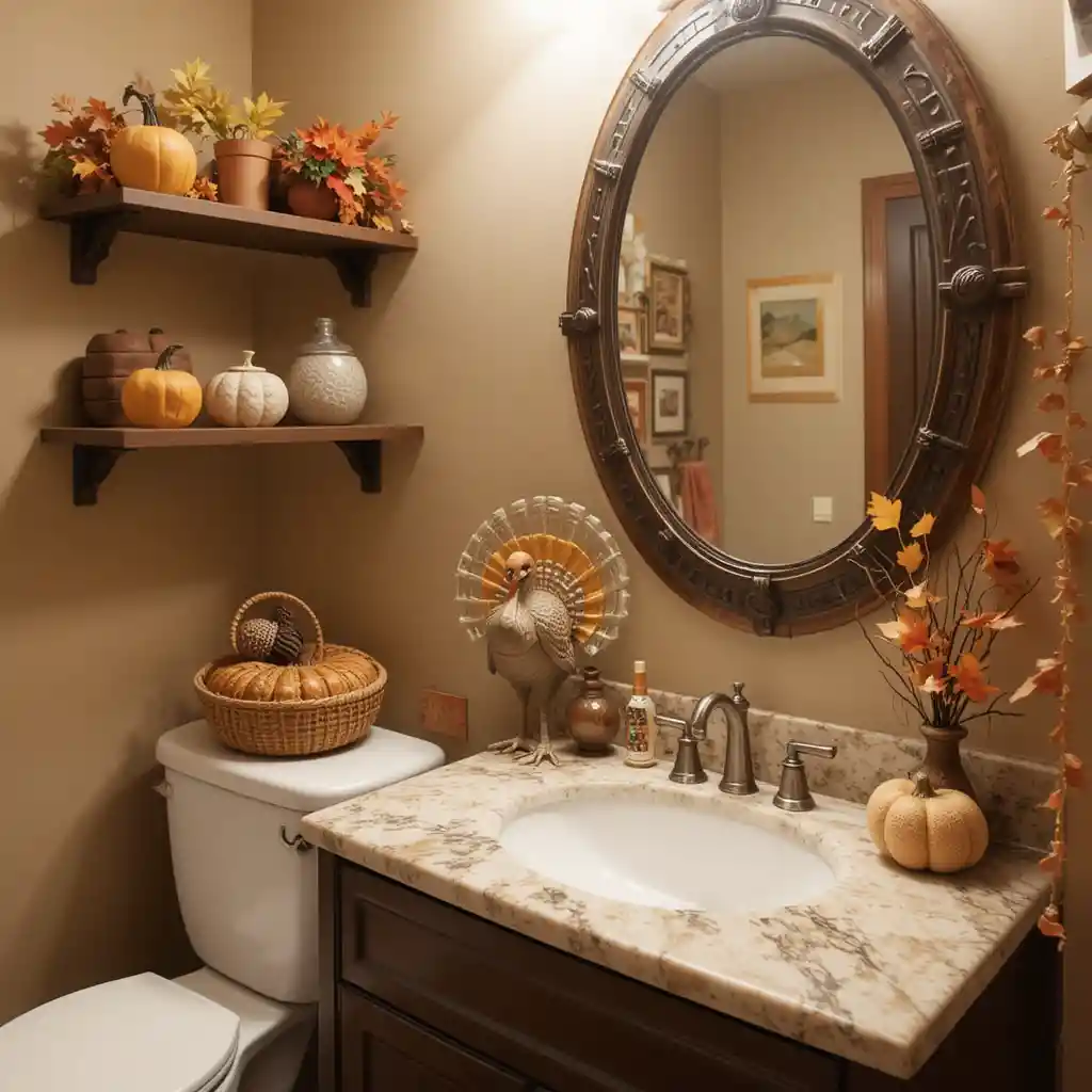 Thanksgiving Bathroom Décor