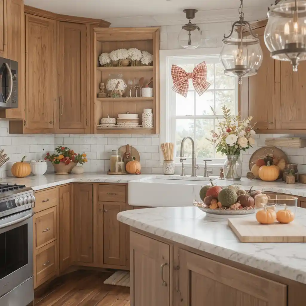 Thanksgiving Kitchen Cabinet Décor