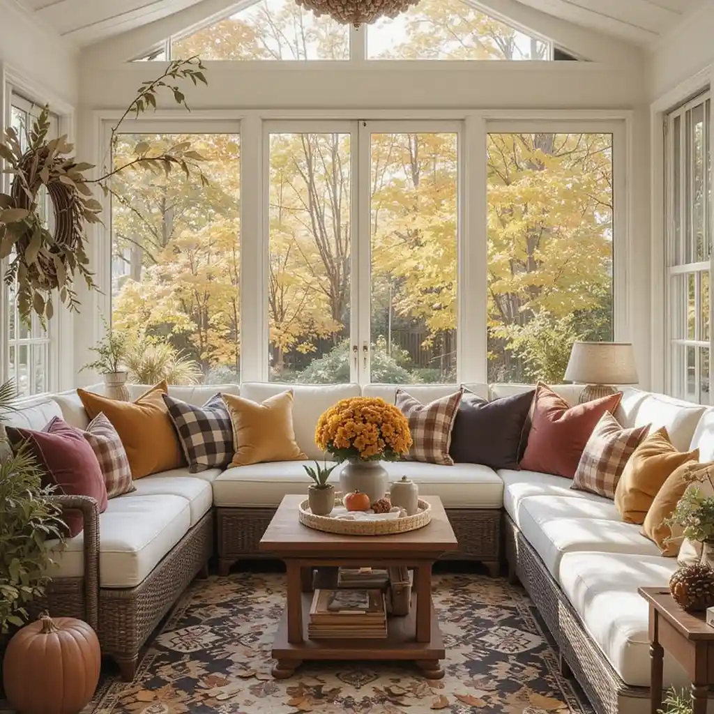  Fall Sunroom Cozy Decorating Ideas