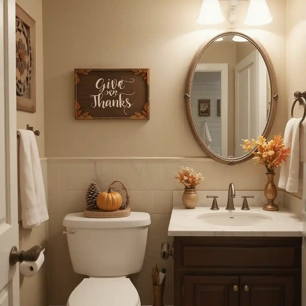Thanksgiving Bathroom Décor