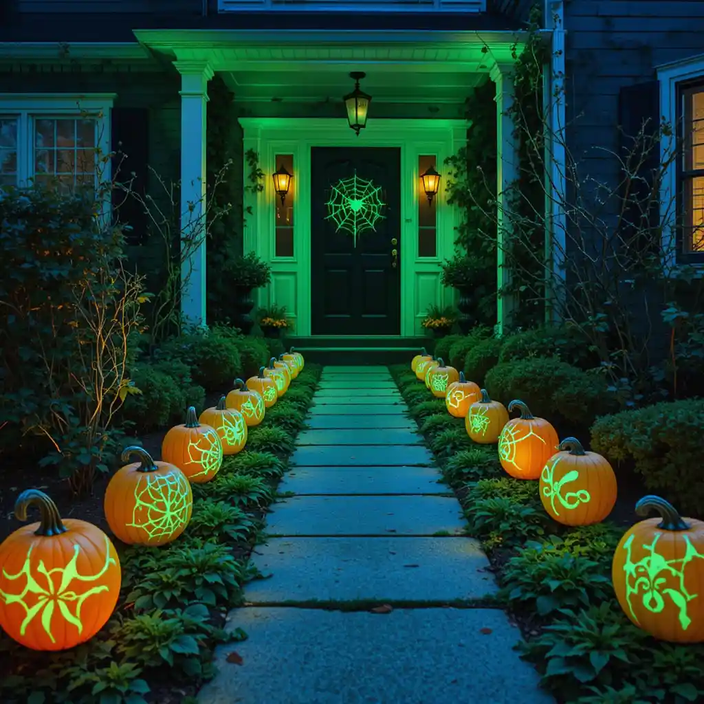 Green and Orange Halloween Décor Ideas
