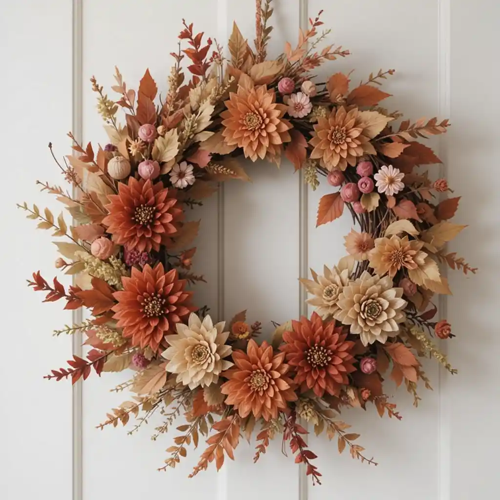 18 Stunning Boho Fall Wreath Ideas to Add Free-Spirited Charm to Your Home