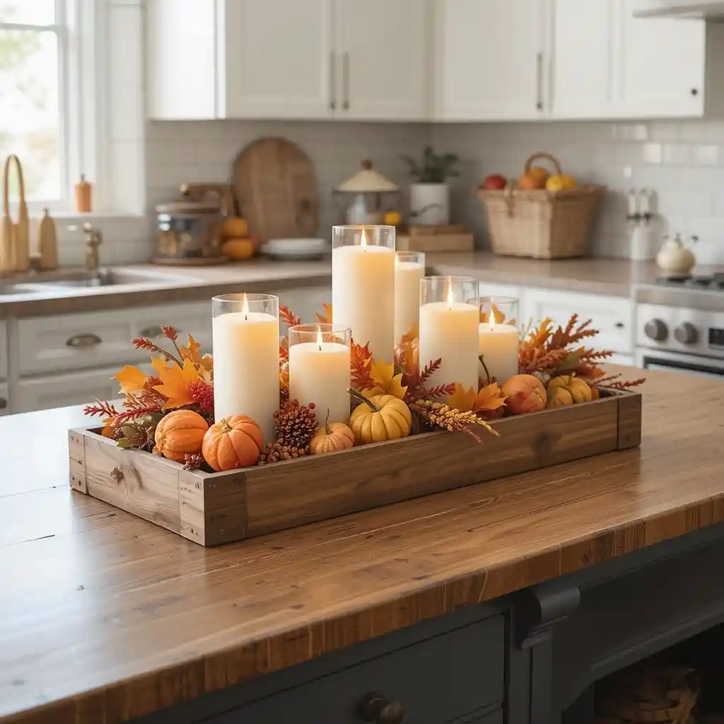 Fall Kitchen Island Décor Ideas