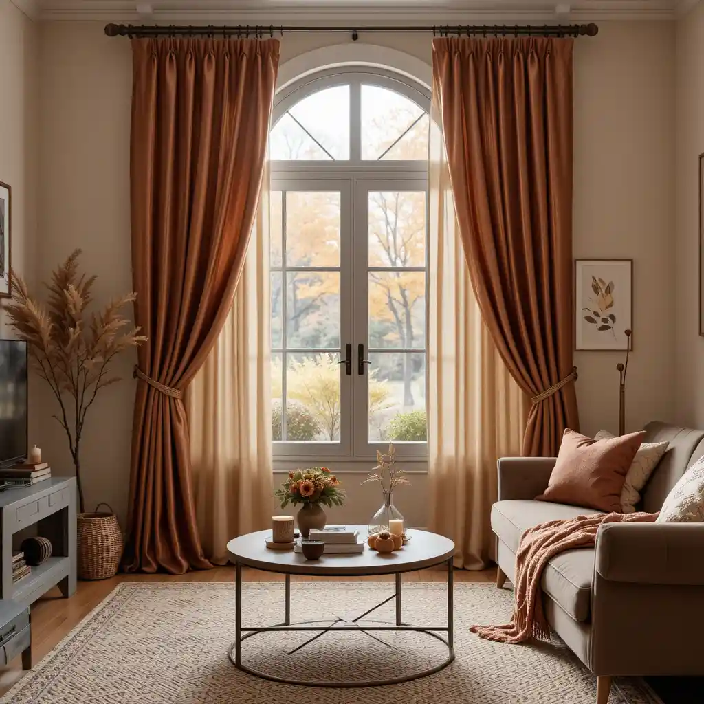 Fall Living Room Curtain 