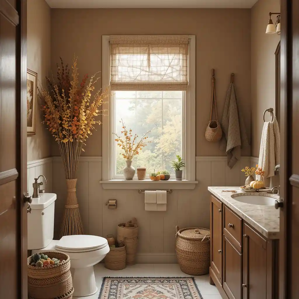 Fall Bathroom Decor