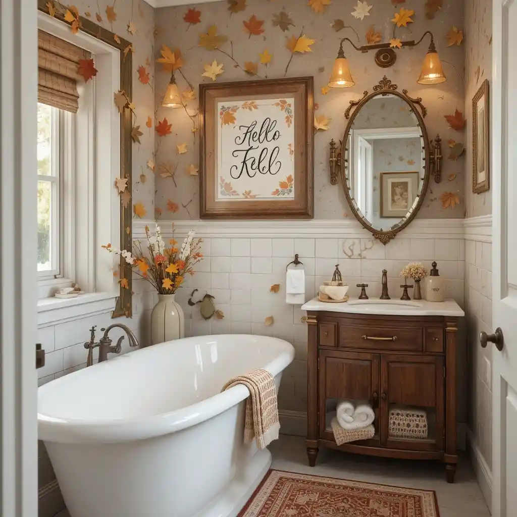 Fall Bathroom Decor