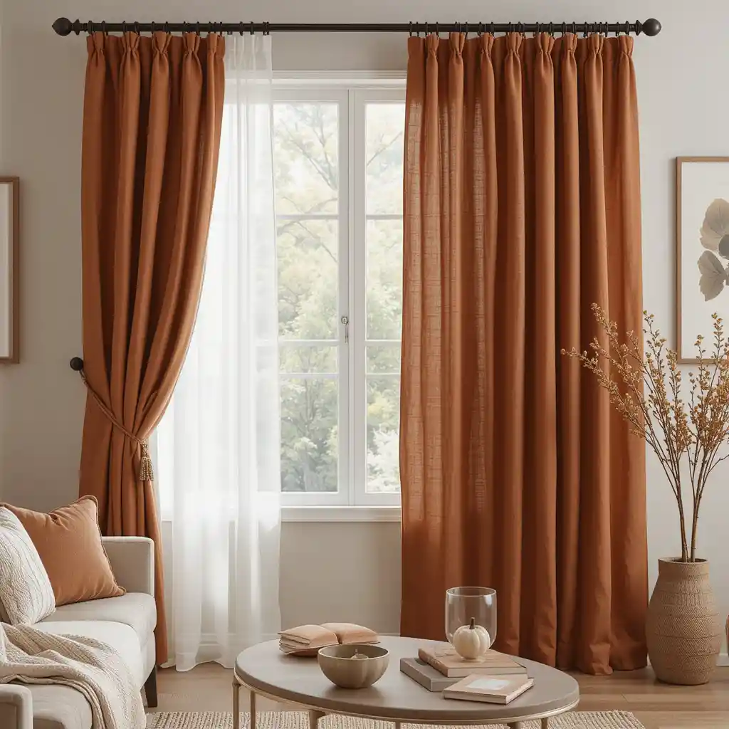 Fall Living Room Curtain 