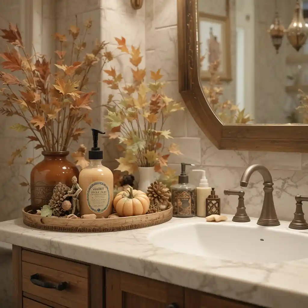 Fall Bathroom Decor
