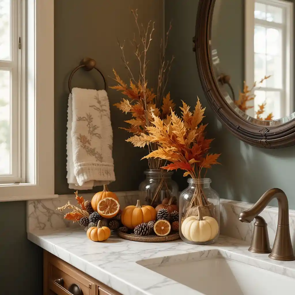 Fall Bathroom Decor