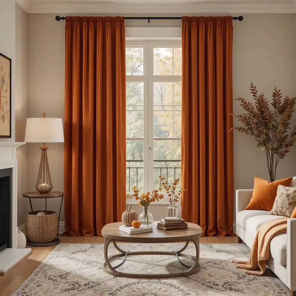 Fall Living Room Curtain 
