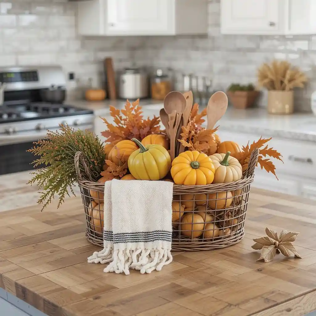 🍂”22 Irresistible Fall Kitchen Island Décor Ideas That Bring Autumn Charm Indoors”