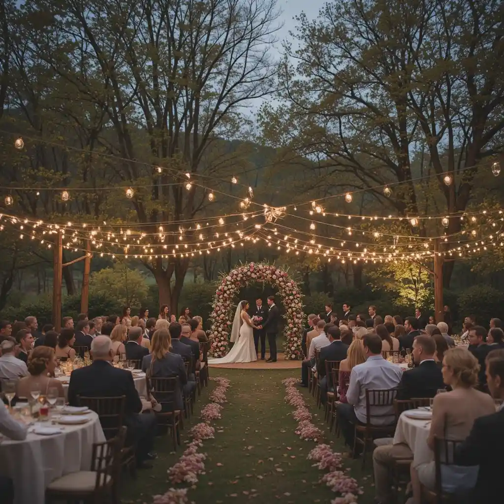 Romantic Fall Outdoor Wedding