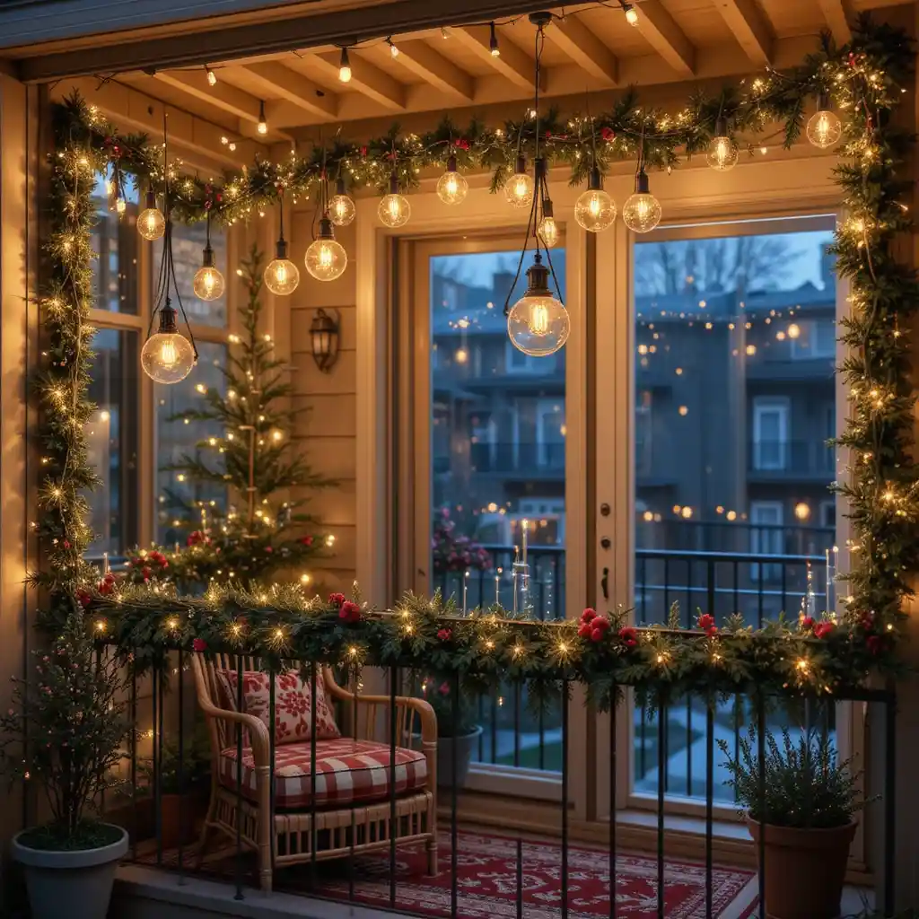 Balcony Christmas Lights 