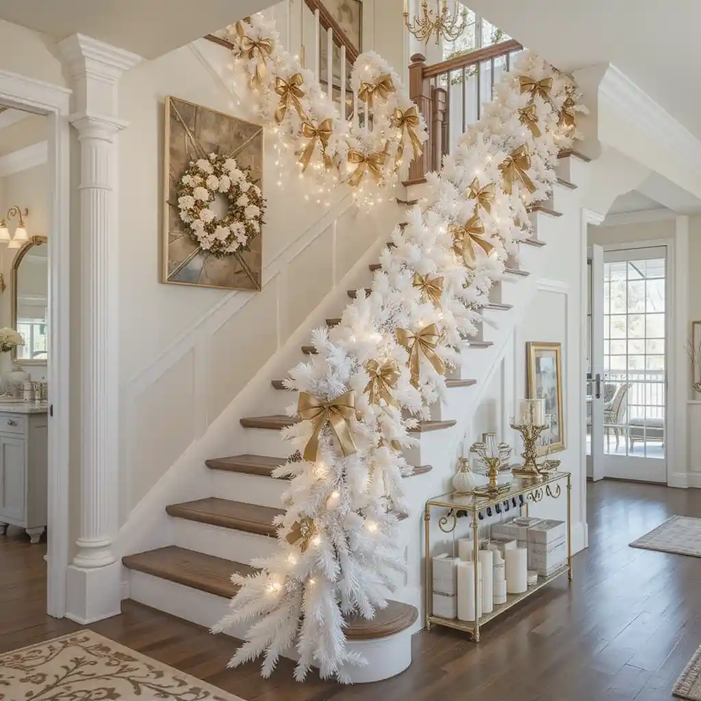 Christmas Gold and White Decor