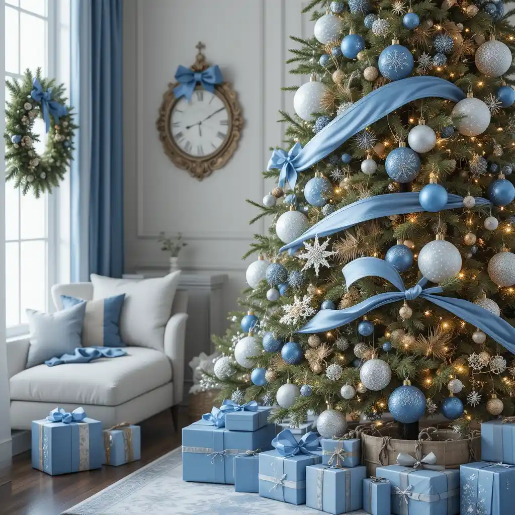 Blue Christmas Decor 